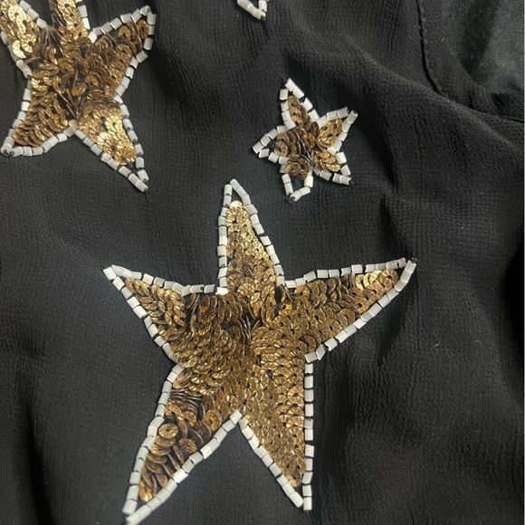 NWT Vero Alfie- Elegant Black Star Embellished Dress. Size M - Picture 9 of 9